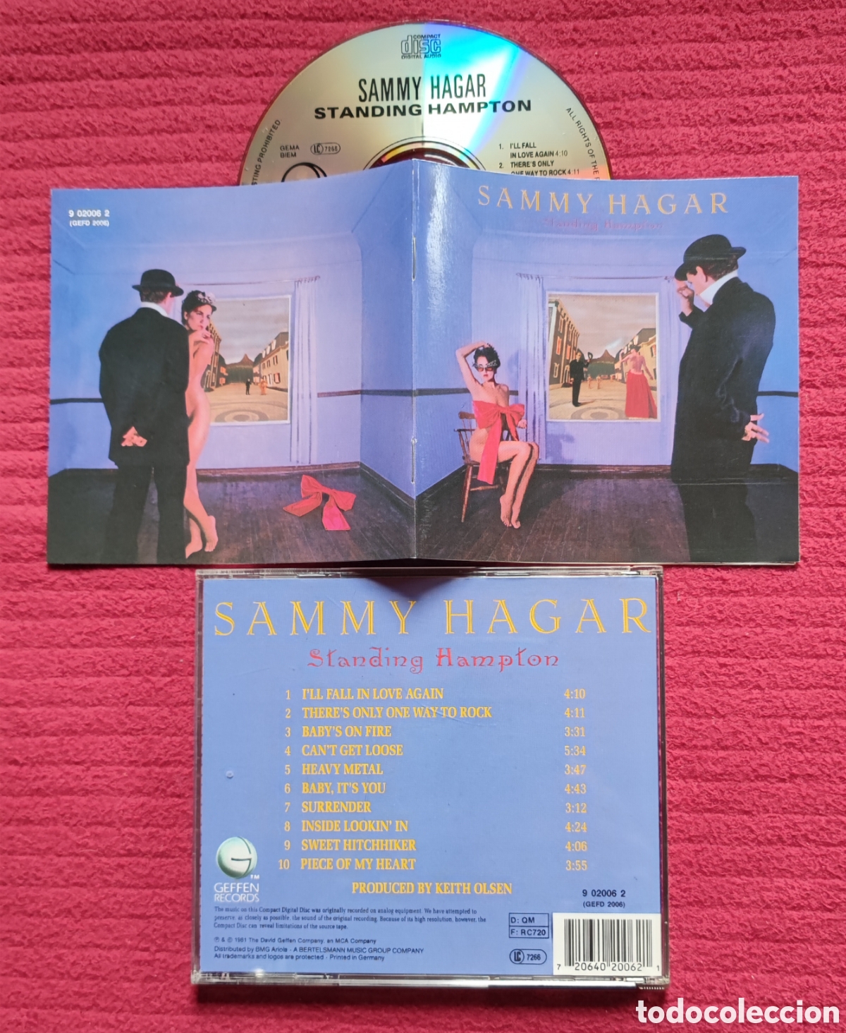 CDs de M&uacute;sica: SAMMY HAGAR: Standing Hampton. Cd Hard Aor, Edici&oacute;n Original 1981 GEFFEN Records. Muy raro en Cd.