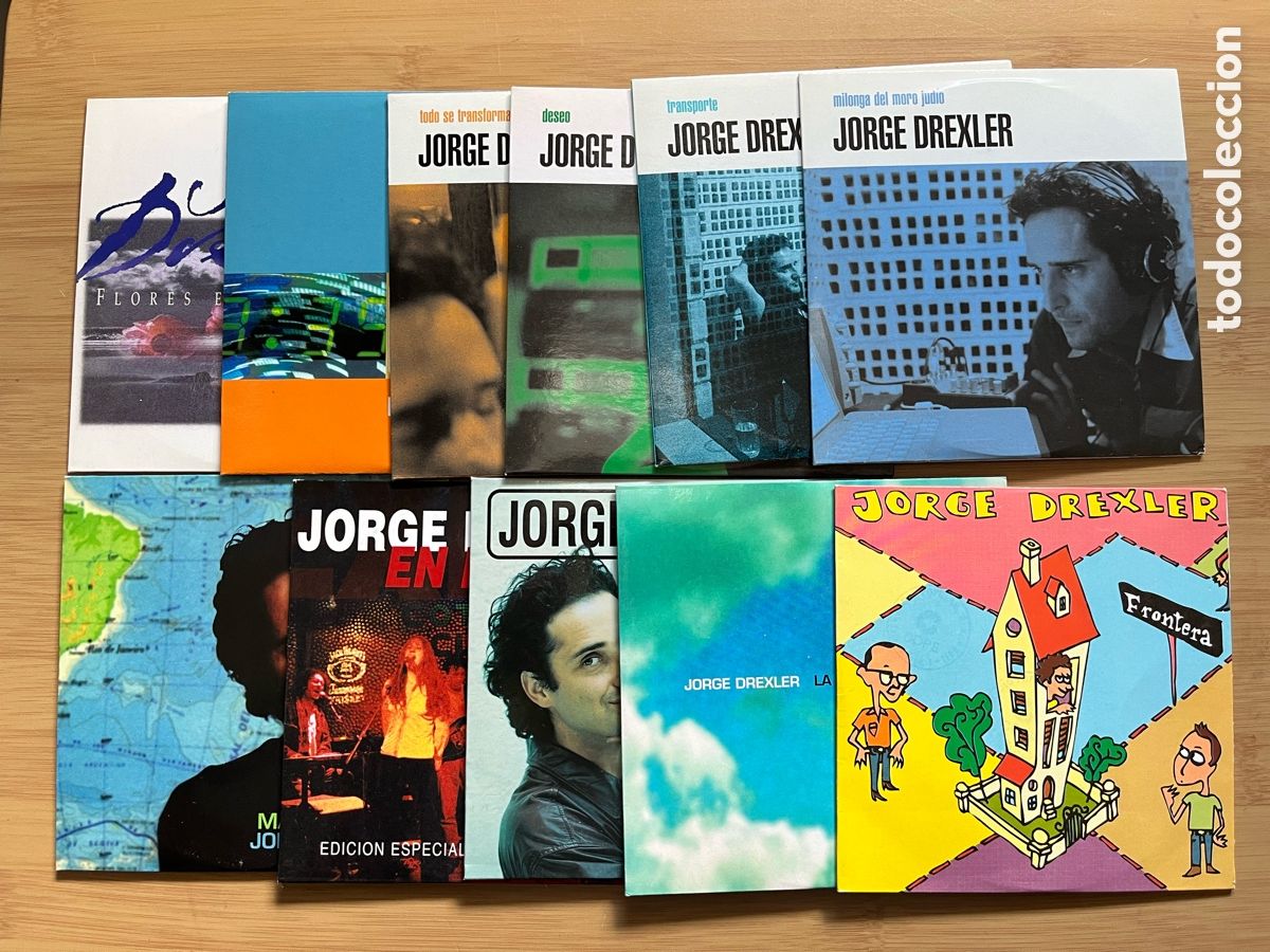 CDs de M&uacute;sica: JORGE DREXLER. Flores en el mar. Horas.Todo se transforma. Deseo. Transporte........ (11 cd single)