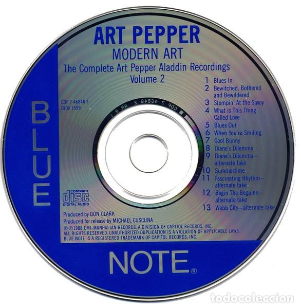 CDs de m&uacute;sica: T PEPPER QUARTET MODERN ART CD BLUE NOTE JAZZ - Foto 3