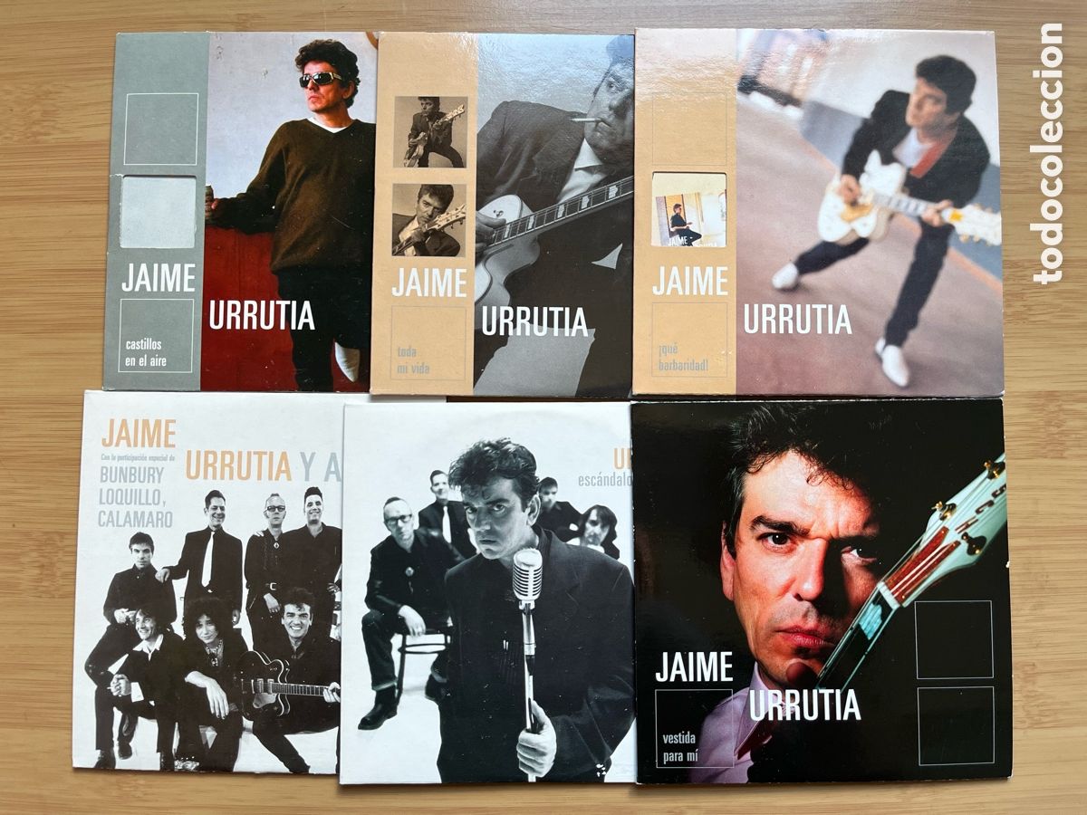 CDs de M&uacute;sica: JAIME URRUTIA. Vestida par mi. Castillos en el aire. Esc&aacute;ndalo de amores. Donde est&aacute;s (6 cd single )