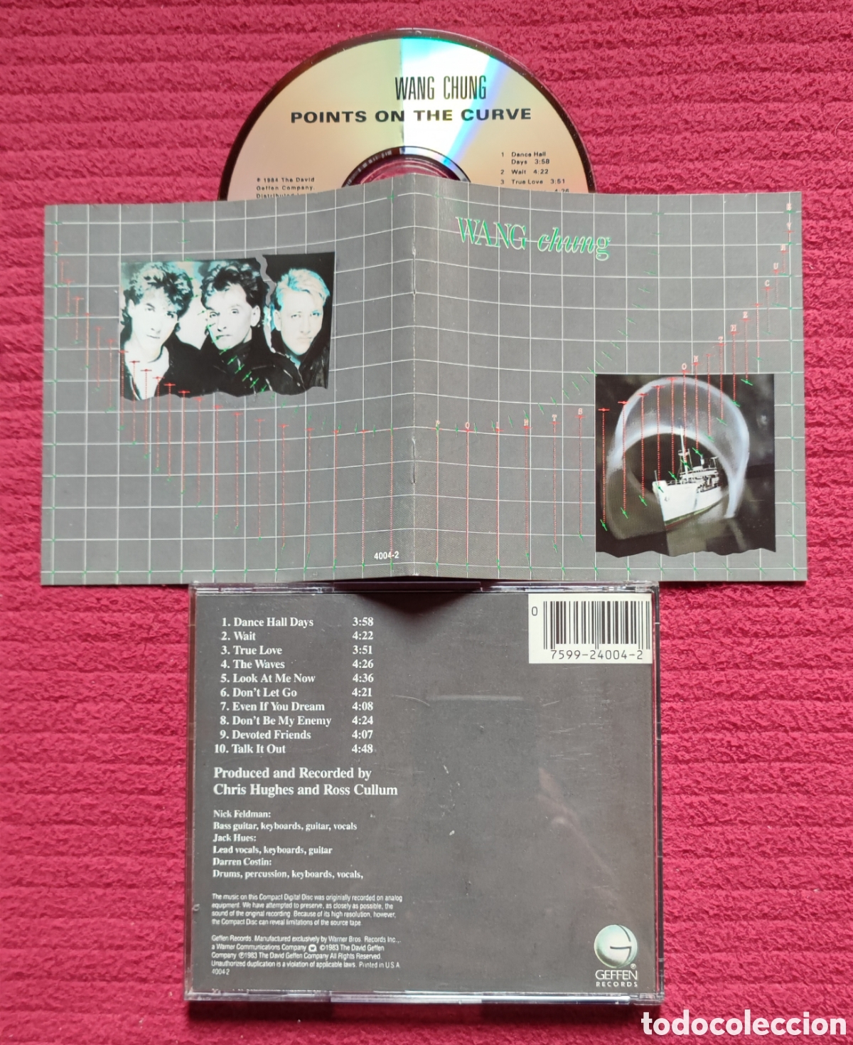CDs de M&uacute;sica: WANG Chung: Points On The Curve. Cd Aor, Edici&oacute;n Original 1983 GEFFEN Records. Muy raro en Cd.