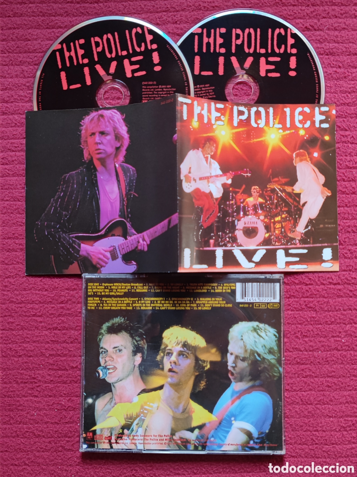 CDs de M&uacute;sica: THE POLICE: Live!. 2 Cd's. Recorded Live in Boston 79 y Atlanta 83. A&M Records 1995.