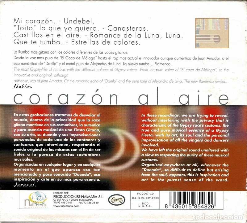 CDs de m&uacute;sica: Coraz&oacute;n Al Aire. CD - Foto 2