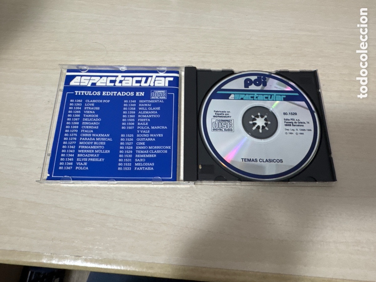 CDs de m&uacute;sica: CD ESPECTACULAR TEMAS CLASICOS 1988 - Foto 2