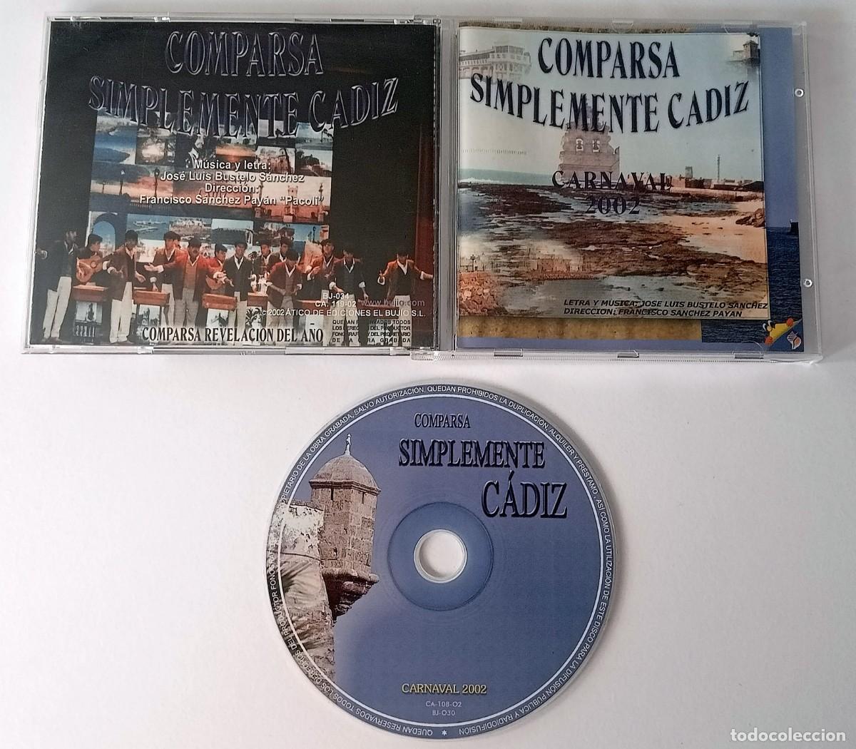 CDs de m&uacute;sica: CARNAVAL DE CADIZ 2002 - CD COMPARSA SIMPLEMENTE C&Aacute;DIZ - Foto 2