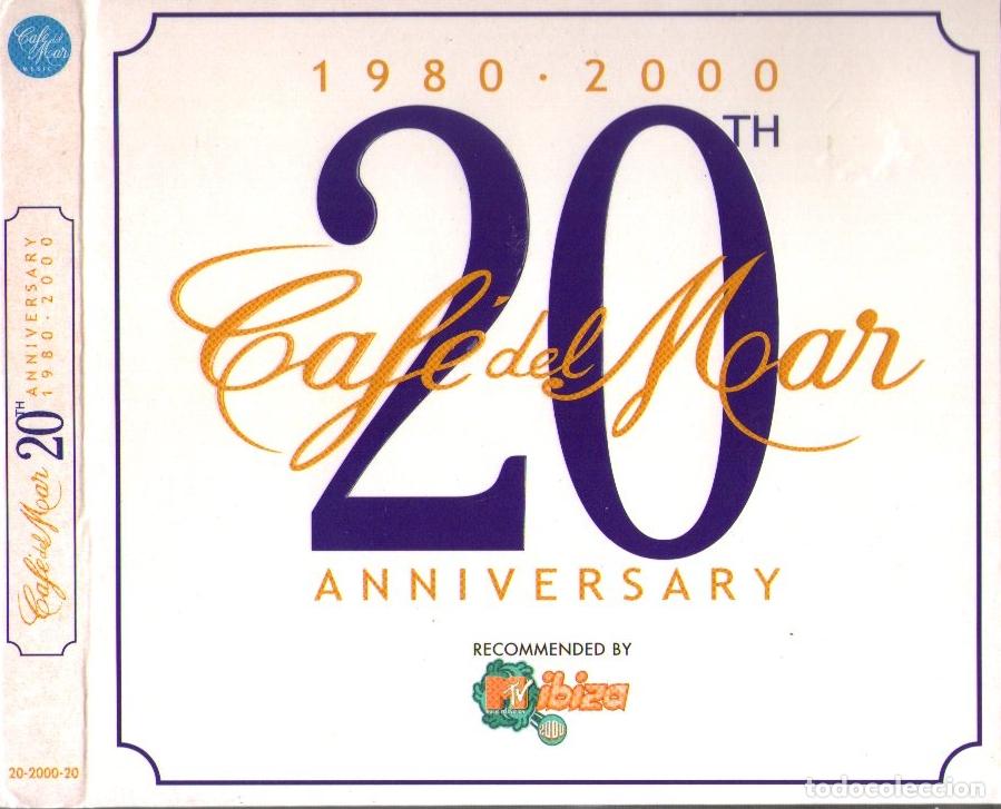 CDs de M&uacute;sica: DOBLE CD &Aacute;LBUM - 20 ANIVERSARIO DE CAF&Eacute; DEL MAR - 24 TRACKS - ED. CAF&Eacute; DEL MAR - A&Ntilde;O 2000.