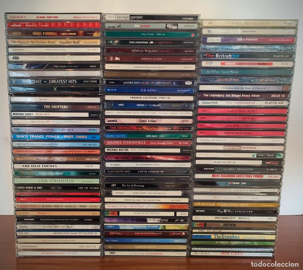 CDs de M&uacute;sica: Lote de 100 CDs pop rock internacional