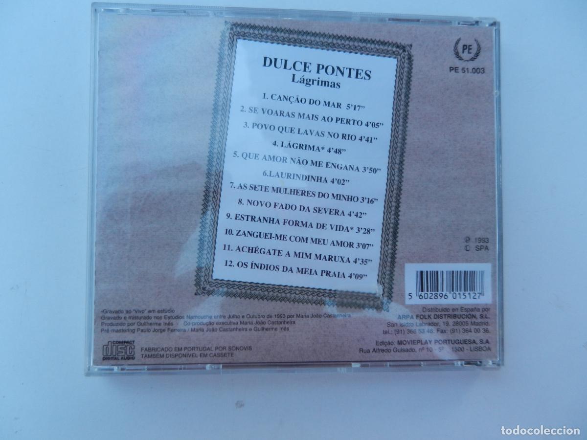 CDs de m&uacute;sica: DULCE PONTES - LAGRIMAS - CD 1993 - Foto 3