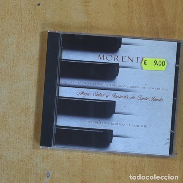 CDs de M&uacute;sica: MORENTE - ALEGRO SOLEA Y FANTASIA DE CANTE JONDO - CD