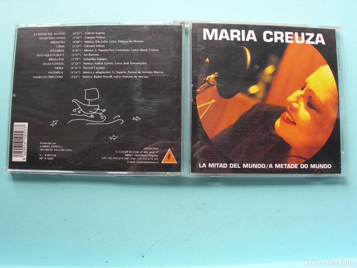 CDs de M&uacute;sica: MARIA CREUZA / LA MITAD DEL MUNDO / CD / 11 TEMAS / BOSSANOVA / COLECCI&Oacute;N PARTICULAR