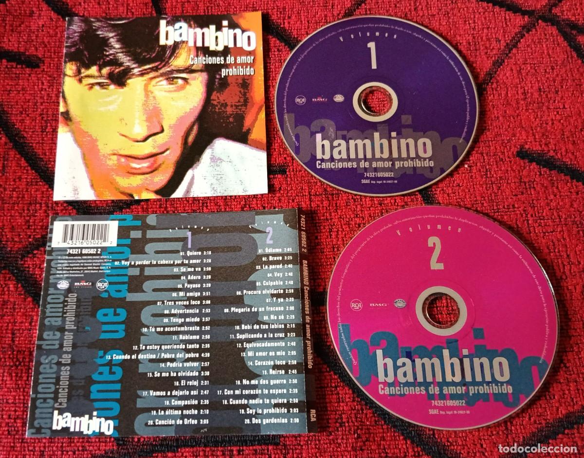 CDs de M&uacute;sica: BAMBINO Canciones De Amor Prohibido (Todos Sus &Eacute;xitos - 40 Canciones) CD DOBLE 1998