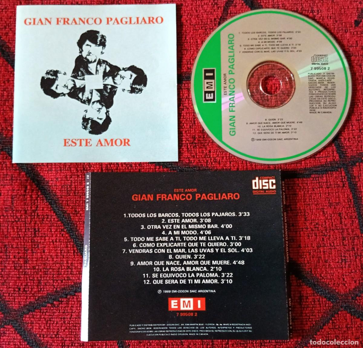 CDs de M&uacute;sica: GIAN FRANCO PAGLIARO ** Este Amor ** CANADA CD