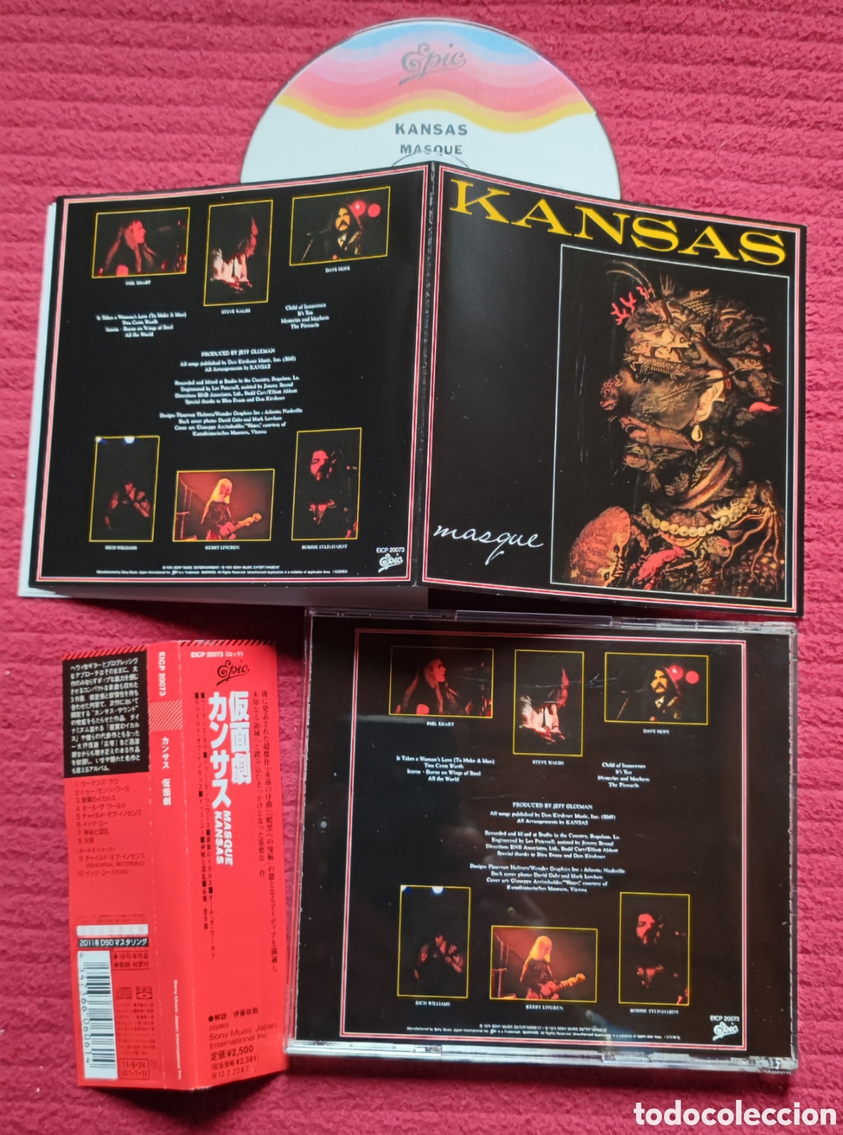 CDs de M&uacute;sica: KANSAS: Masque. Cd Edici&oacute;n Original 1975 Epic. Made in Japan con Obi. Como Nuevo.