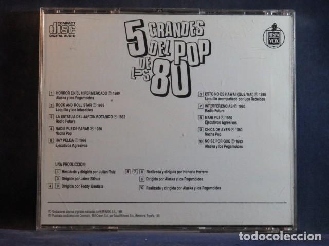 CDs de m&uacute;sica: VARIOUS &ndash; 5 GRANDES DEL POP DE LOS 80 - CD - Foto 2
