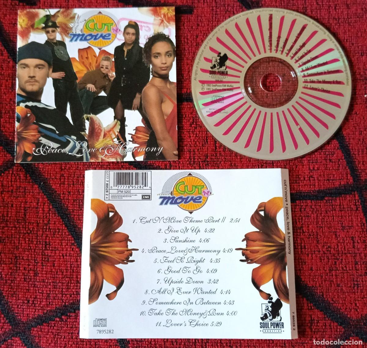 CDs de M&uacute;sica: CUT 'N' MOVE ** Peace, Love & Harmony ** CD HOLANDA 1993