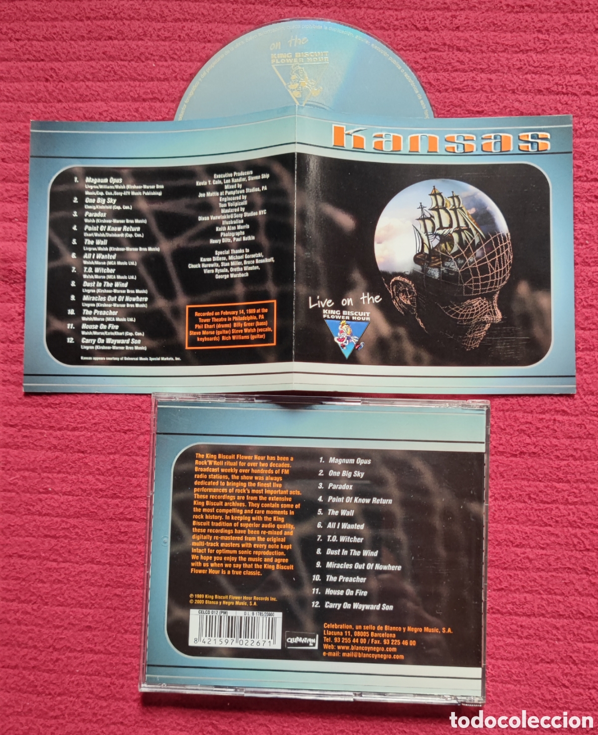 CDs de M&uacute;sica: KANSAS: Live On The King Biscuit Flower Hour. Cd Recorded Live 14/2/1989 At Philadelphia.
