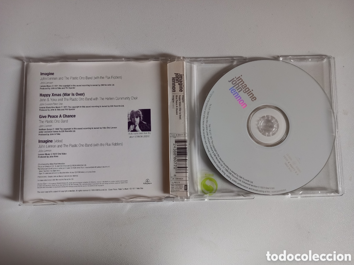 CDs de m&uacute;sica: John Lennon &ndash; Imagine (CD Single Enhanced) - Foto 4