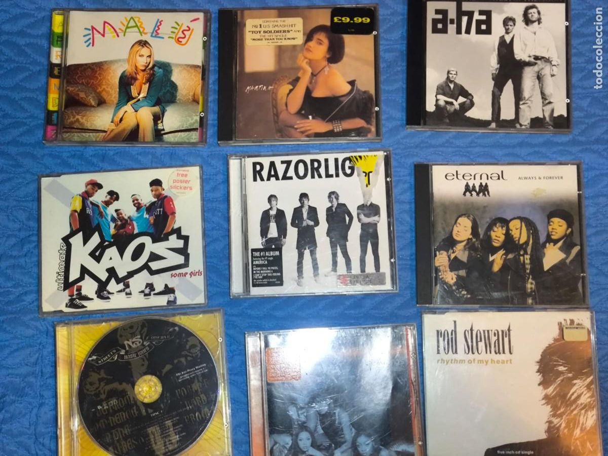 CDs de M&uacute;sica: Lote 9 CDs Pop Rock (Mal&uacute;, Rod Stewart, a-ha, Eternal)