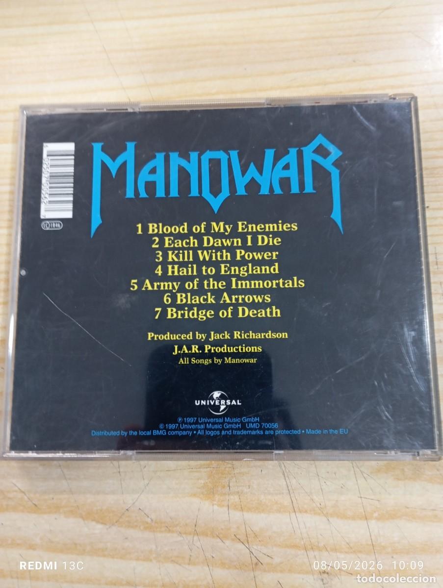 CDs de m&uacute;sica: CD - Manowar - Hail To England - Foto 3