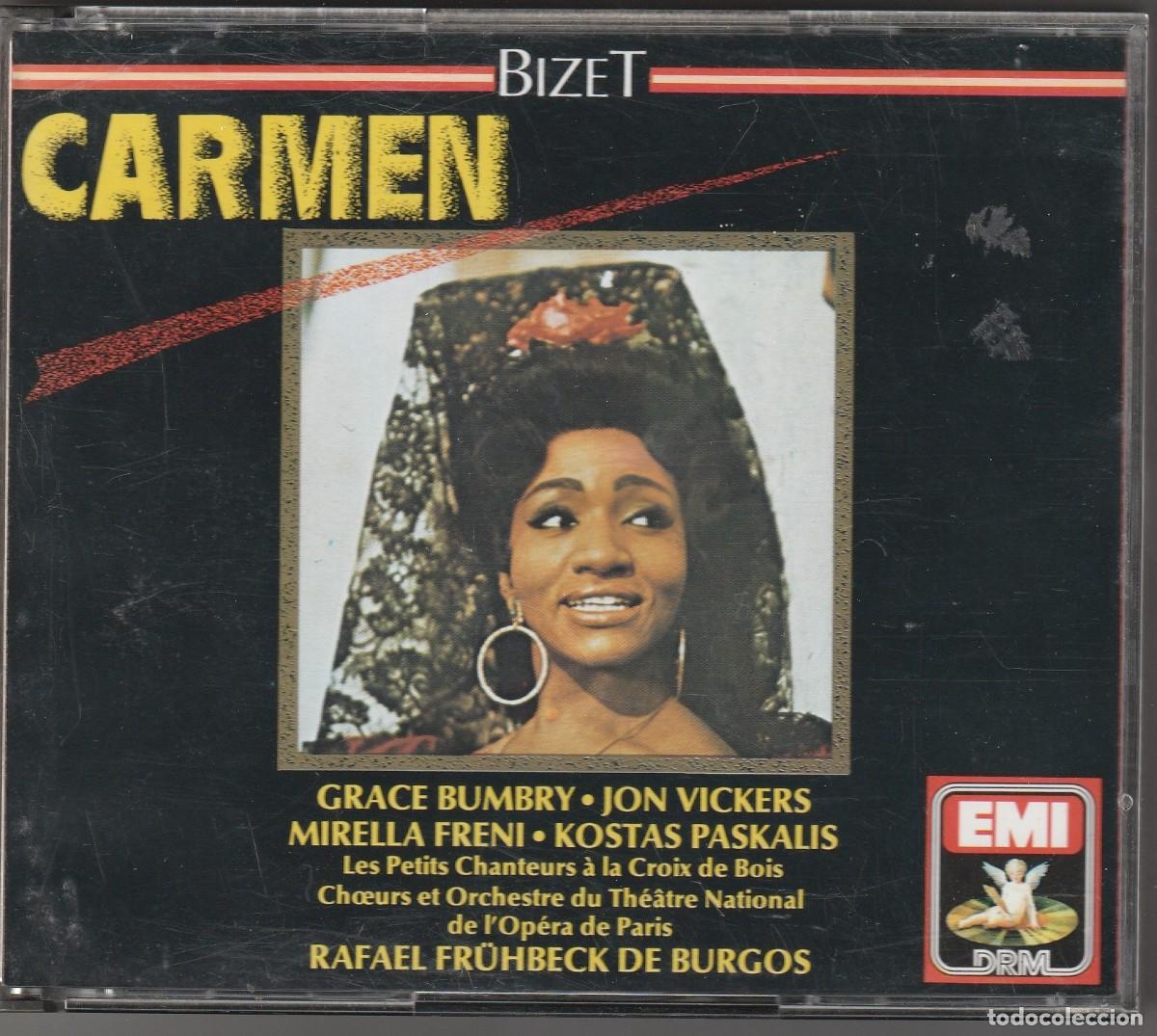 CDs de M&uacute;sica: CARMEN - BIZET (2 X CD + LIBRETO EMI 1990) BUMBRY &middot; VICKERS &middot; FRENI &middot; FR&Uuml;HBECK DE BURGOS