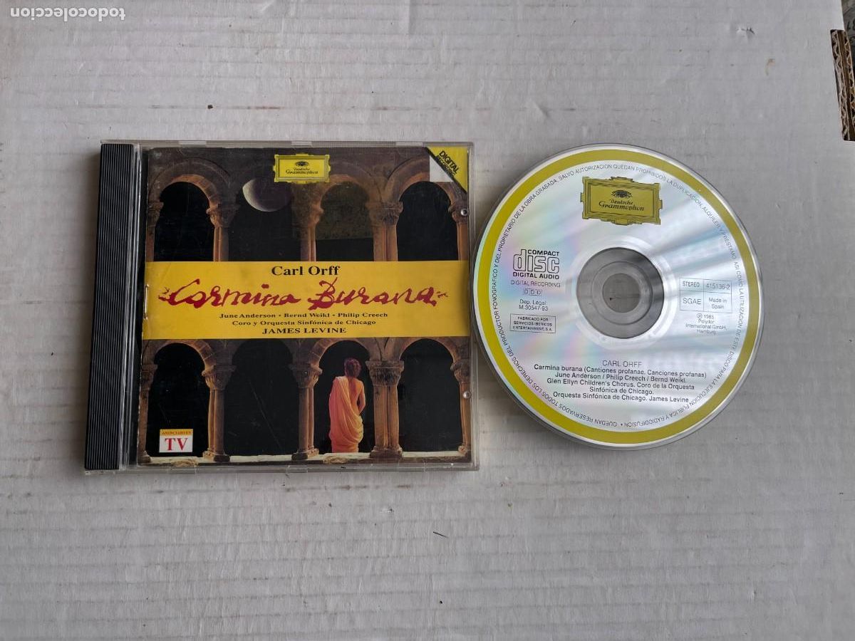 CDs de M&uacute;sica: CARL ORFF CARMINA BURANA ORCHESTA SINFONICA DE CHICAGO JAMES LEVINE CD MUSICA KREATEN DEUTSCHE GRA
