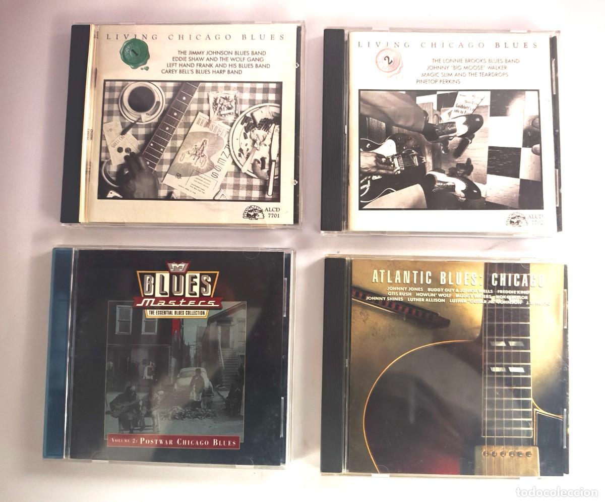CDs de M&uacute;sica: Lote 4 CDs originales Chicago Blues &ndash; Living Chicago Blues / Atlantic Blues / Blues Masters