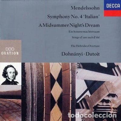 CDs de M&uacute;sica: Symphony No. 4 'Italian' / A Midsummer Night's Dream- 0028943072229