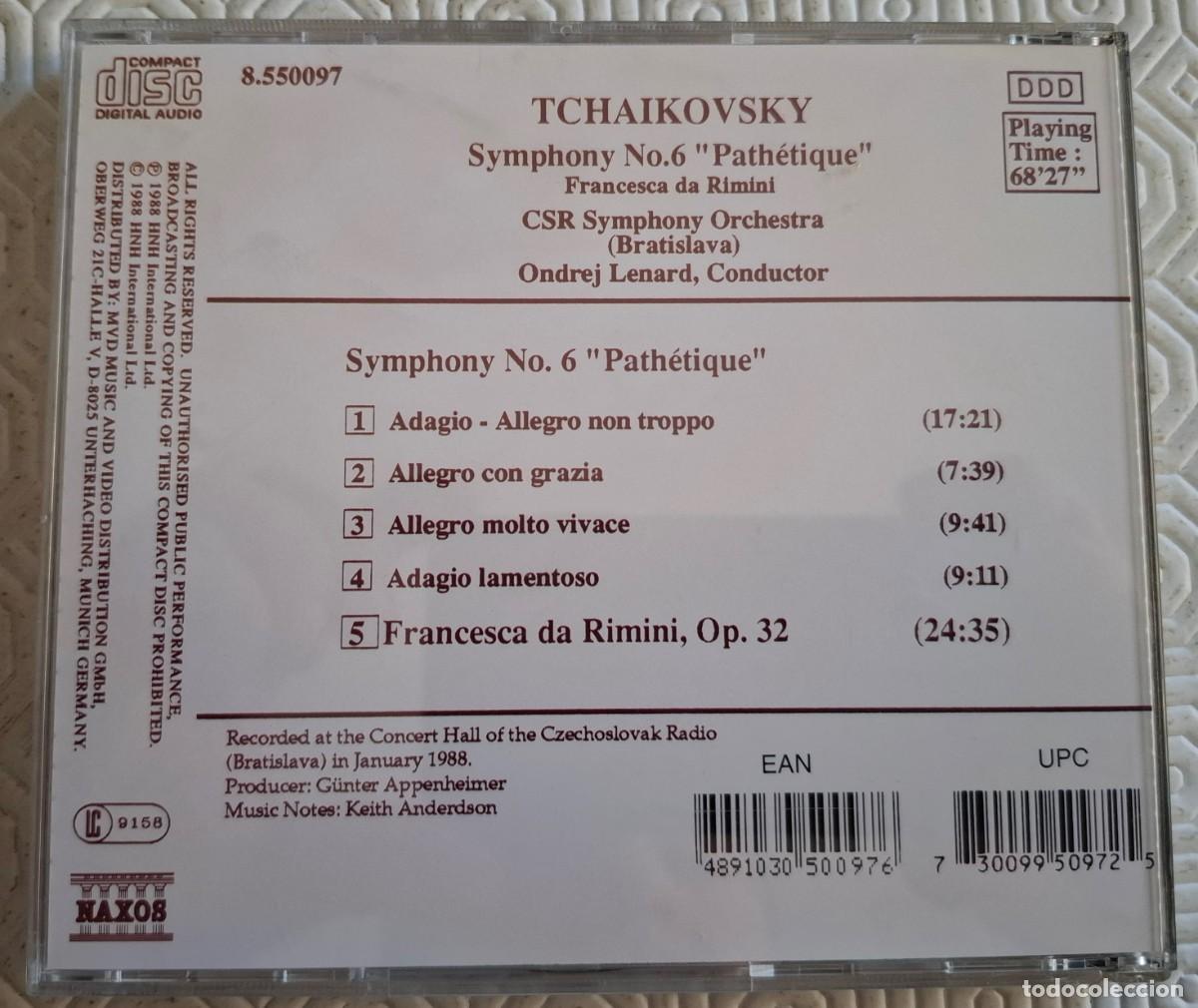 CDs de m&uacute;sica: Symphony No. 6 &rdquo;Pathetique! - Tchaikovsky - Foto 2