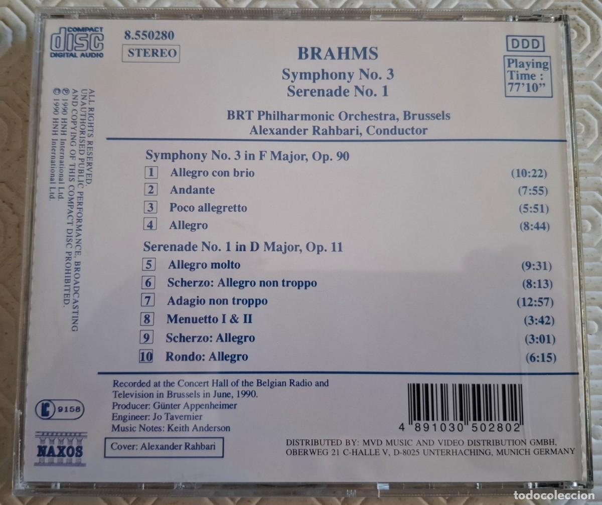 CDs de m&uacute;sica: Symphony No. 3 / Serenade No. 1 - Brahms - Foto 2