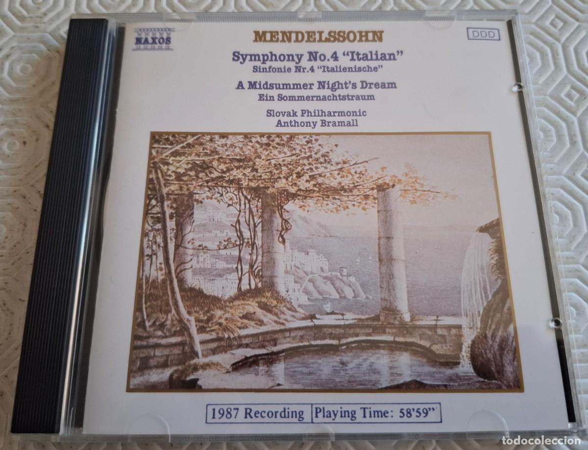 CDs de M&uacute;sica: Symphony No. 4 &rdquo;Italian&rdquo; - A Midsummer Night's Dream - Mendelssohn