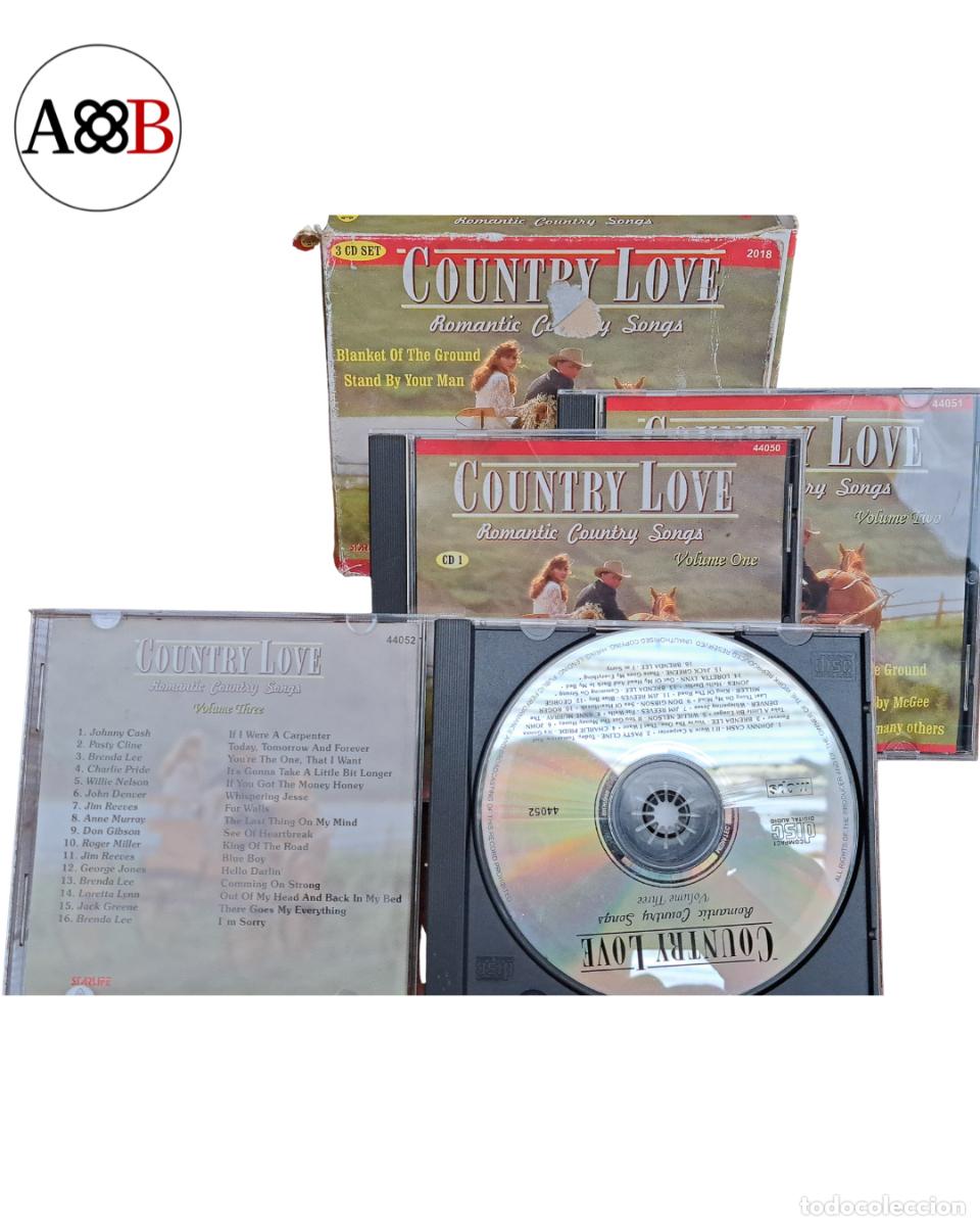 CDs de M&uacute;sica: COUNTRY LOVE &mdash; ROMANTIC COUNTRY SONGS &mdash; 3 CD SET &mdash; STARLIFE 2018 &mdash; JOHNNY CASH KENNY ROGERS WILLIE N