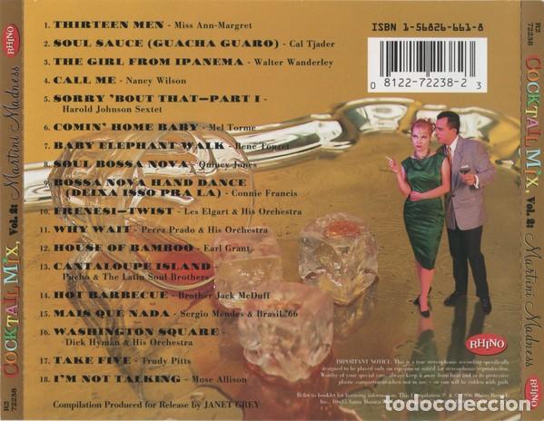 CDs de m&uacute;sica: Various &ndash; Cocktail Mix Vol. 2 - Martini Madness CD - Foto 2