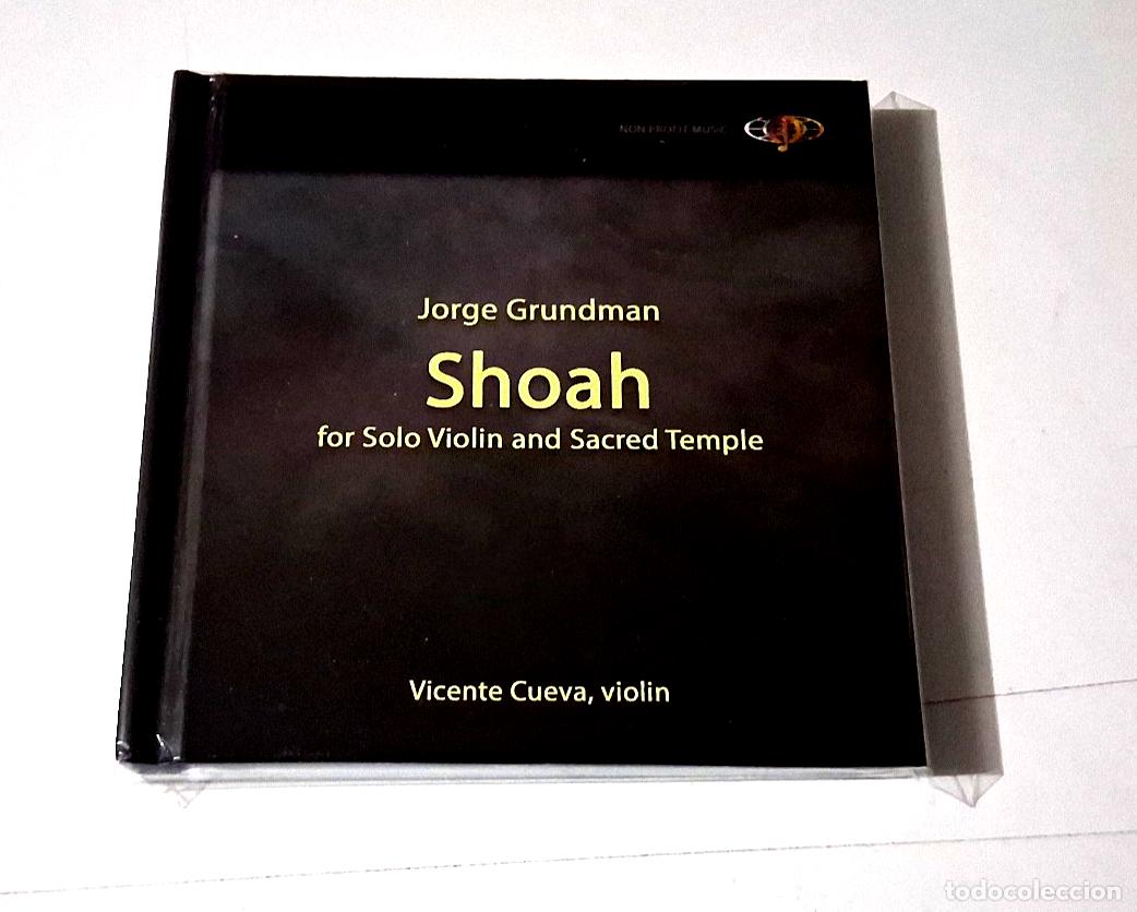 CDs de M&uacute;sica: VICENTE CUEVA &rdquo;JORGE GRUNDMAN SHOAH FOR SOLO VIOLI&rdquo; CD 6 TRACKS COMO NUEVO +BOOK