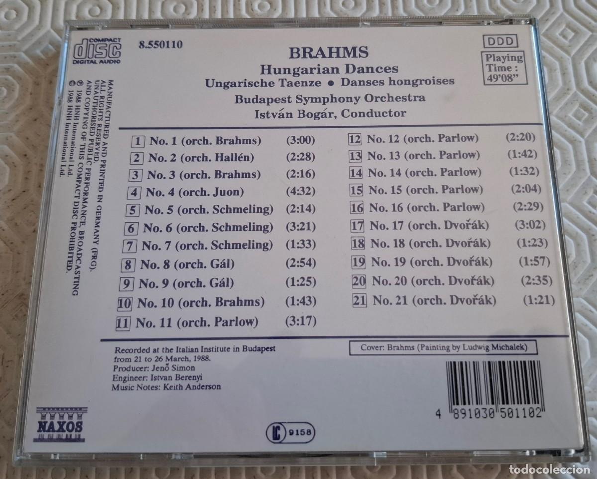 CDs de m&uacute;sica: Hungarian Dances Nos. 1-21 - Brahms - Foto 2
