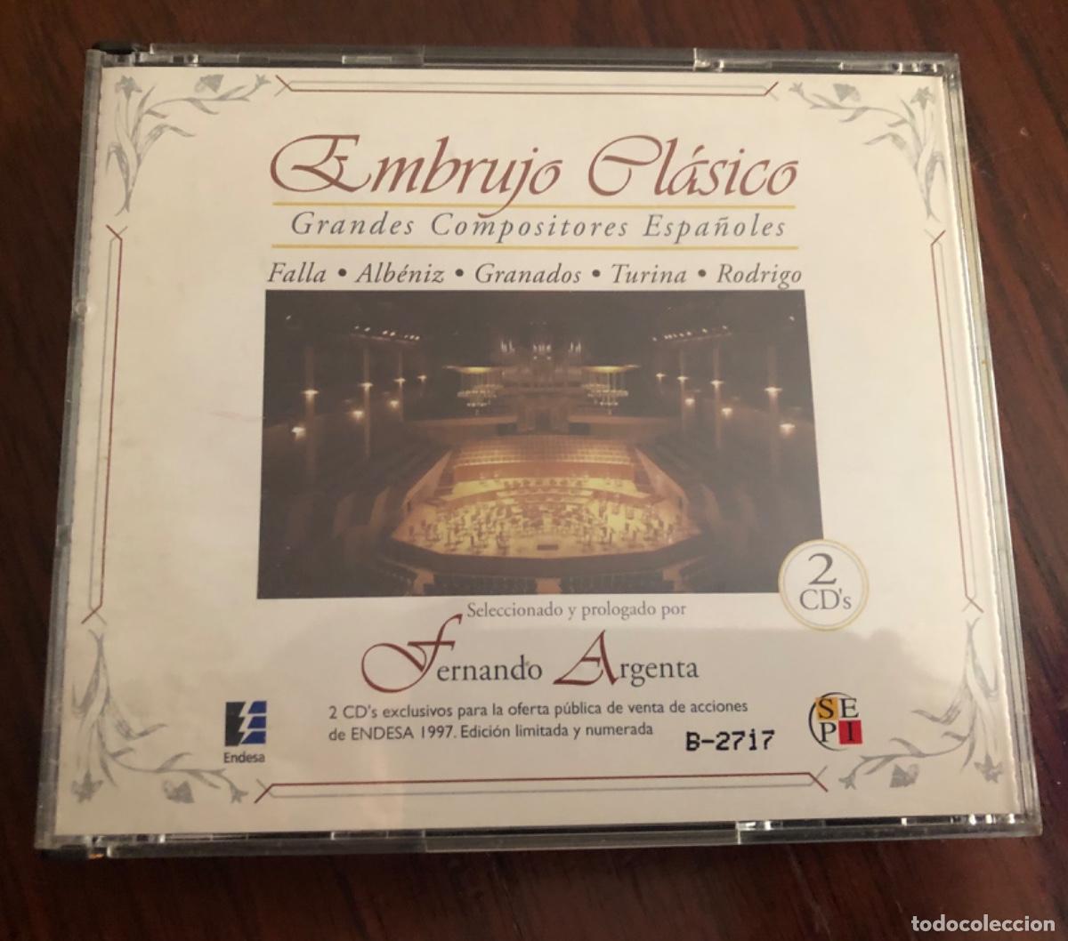 CDs de M&uacute;sica: 2 CDS M&Uacute;SICA CL&Aacute;SICA , EMBRUJO CL&Aacute;SICO GRANDES COMPOSITORES ESPA&Ntilde;OLES . 1.997