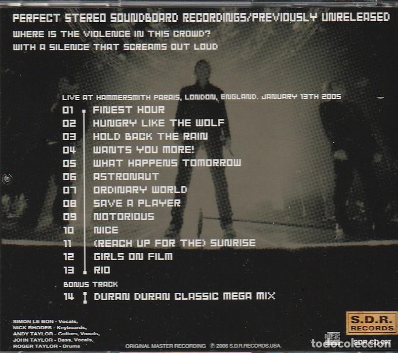 CDs de m&uacute;sica: CD - DURAN DURAN - Live Hammersmith 2005 - Foto 2
