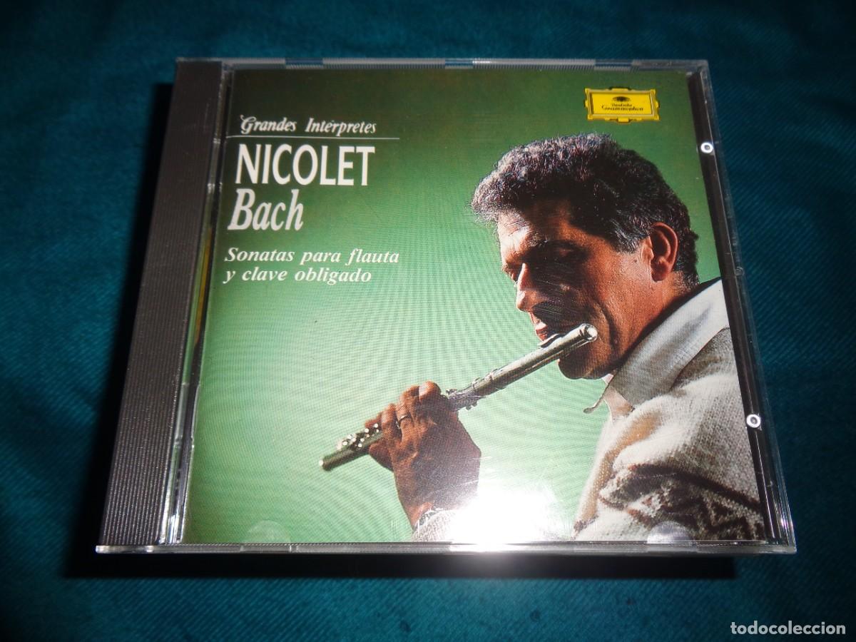 CDs de M&uacute;sica: NICOLET. BACH. SONATAS PARA FLAUTA Y CLAVE OBLIGADO. CD. IMPECABLE(#)