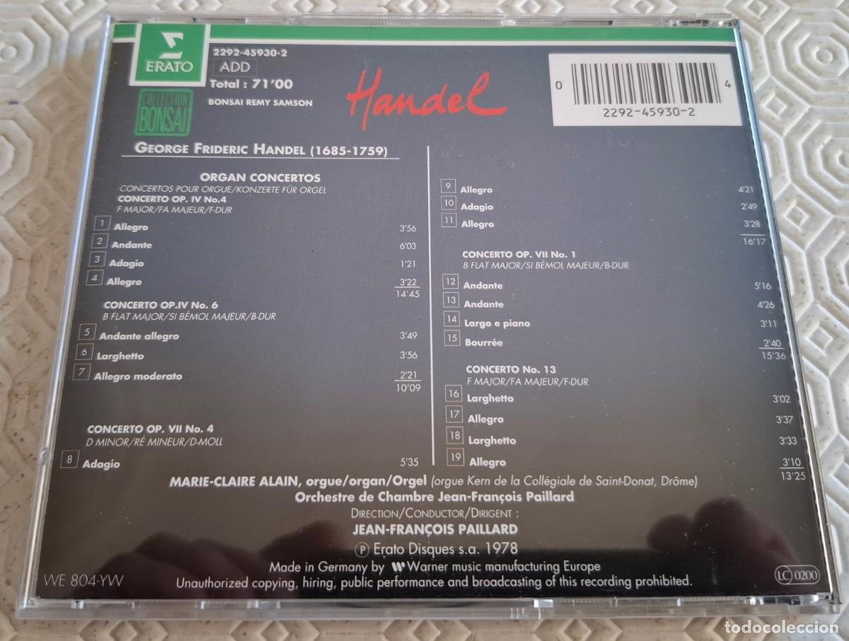 CDs de m&uacute;sica: Organ Conciertos - Handel - Foto 2