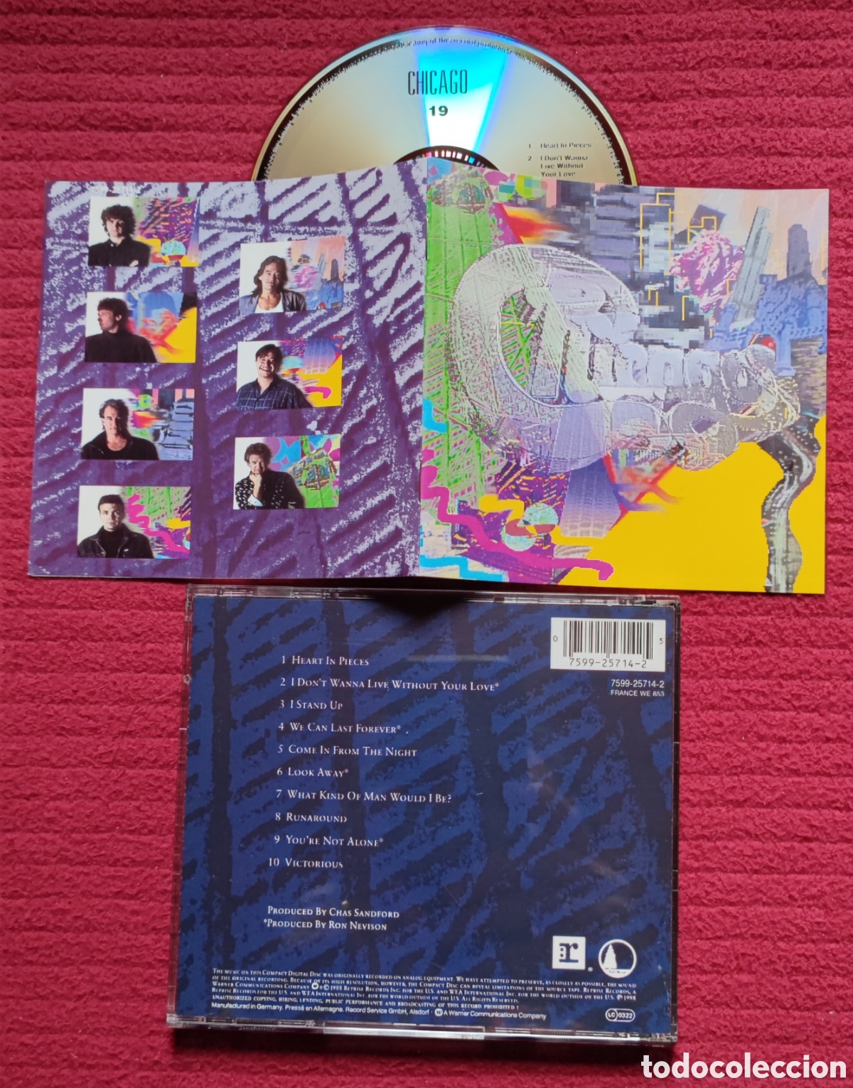 CDs de M&uacute;sica: CHICAGO: 19. Cd Aor West Coast, Edici&oacute;n Original 1988 Reprise Records.
