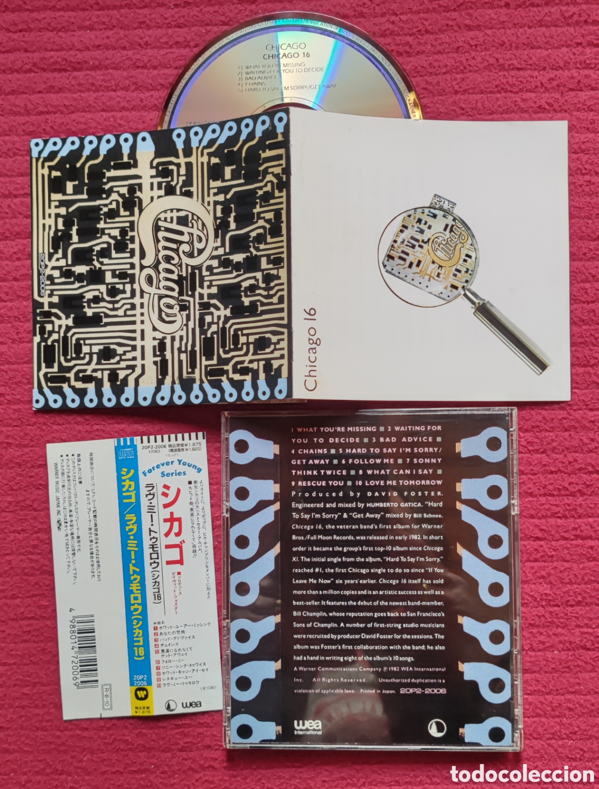 CDs de M&uacute;sica: CHICAGO: 16. Cd Aor West Coast, Edici&oacute;n Original 1982 Wea Records. Made In Japan con Obi.