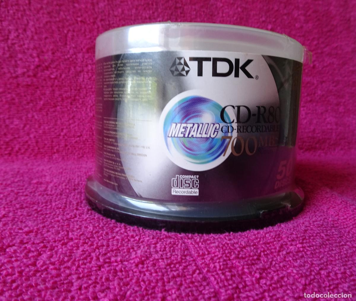 CDs de M&uacute;sica: TDK CD-R80 Metallic 50 discos cd 700mb 48x