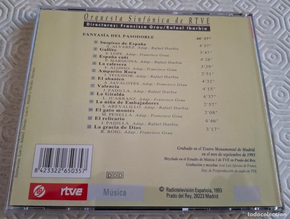 CDs de m&uacute;sica: Fantas&iacute;a del Pasodoble - Orquesta Sinf&oacute;nica de RTVE - Foto 2