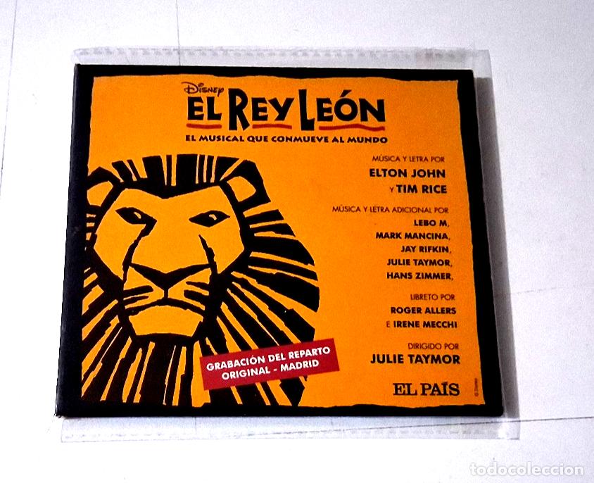 CDs de M&uacute;sica: CD &rdquo;EL REY LEON EL MUSICAL EN CASTELLANO&rdquo; CD 18 TRACKS BSO OST DIGIPACK BANDA SO