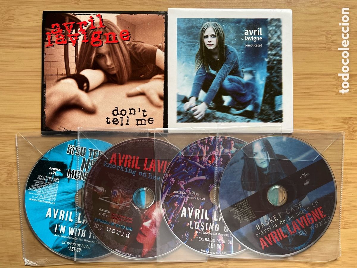 CDs de M&uacute;sica: AVRIL LAVIGNE. Complicated. Don't tell me. Basket case. Knocking on heaven's door......(6 cd single)