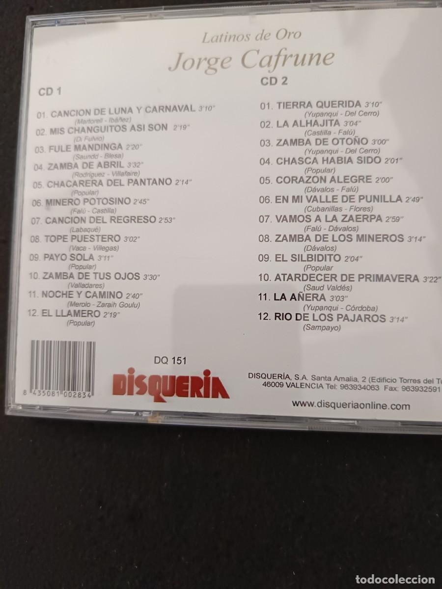 CDs de m&uacute;sica: 2 CD. JORGE CAFRUNE. LATINOS DE ORO - Foto 2