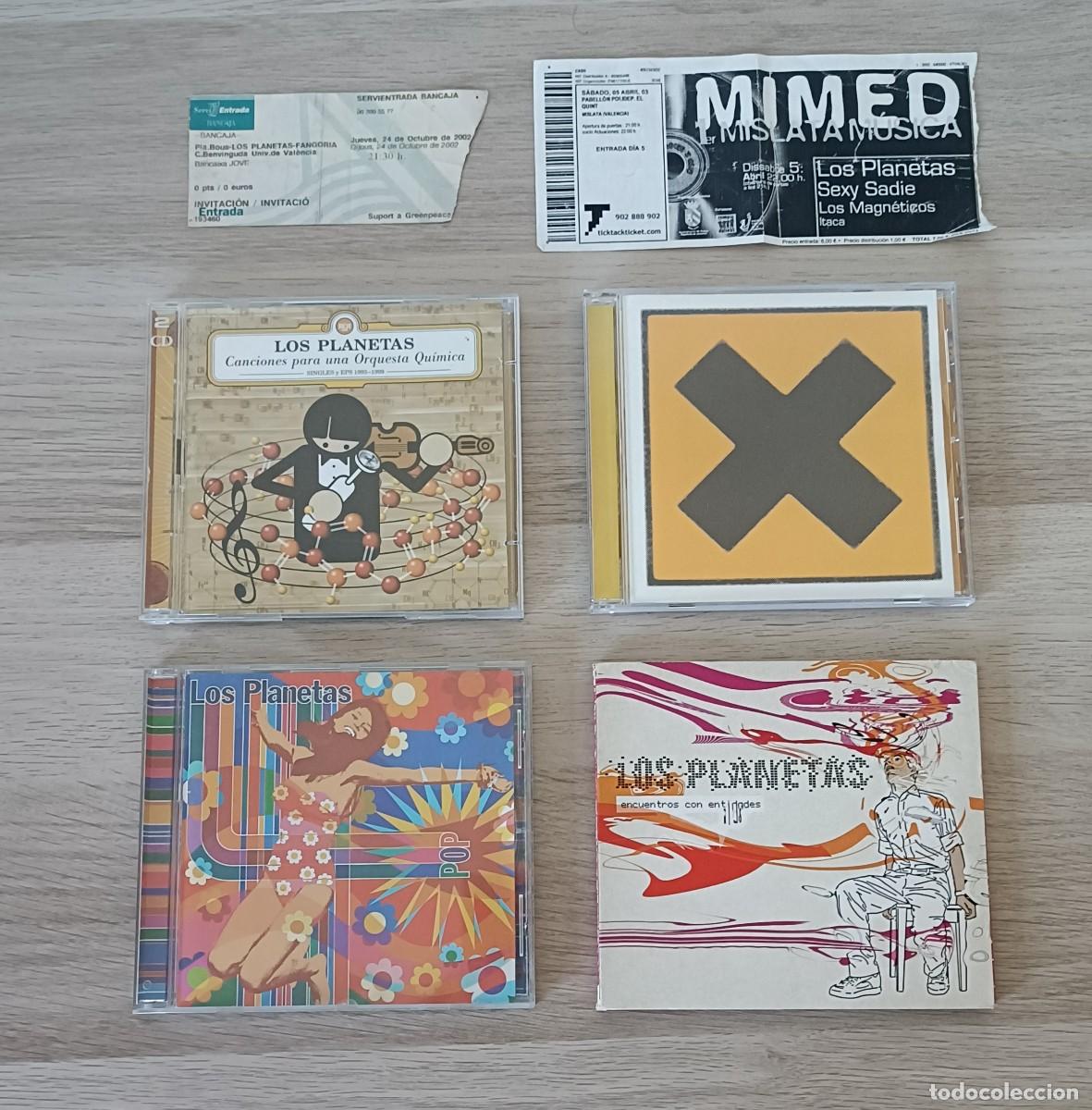 CDs de M&uacute;sica: LOS PLANETAS, Lote x 4 CD + 2 Entradas Concierto, POP, Canciones para una Orquesta Qu&iacute;mica, etc