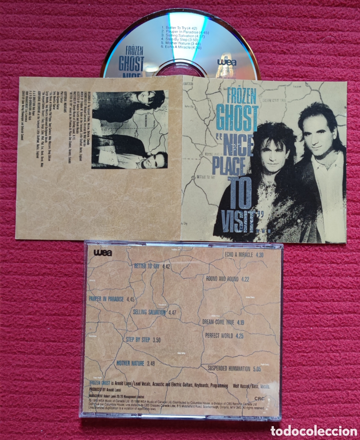 CDs de M&uacute;sica: FROZEN GHOST: Nice Place To Visit. Cd Aor, Edici&oacute;n Original 1988 Wea Music Canad&aacute;. Muy raro en Cd.