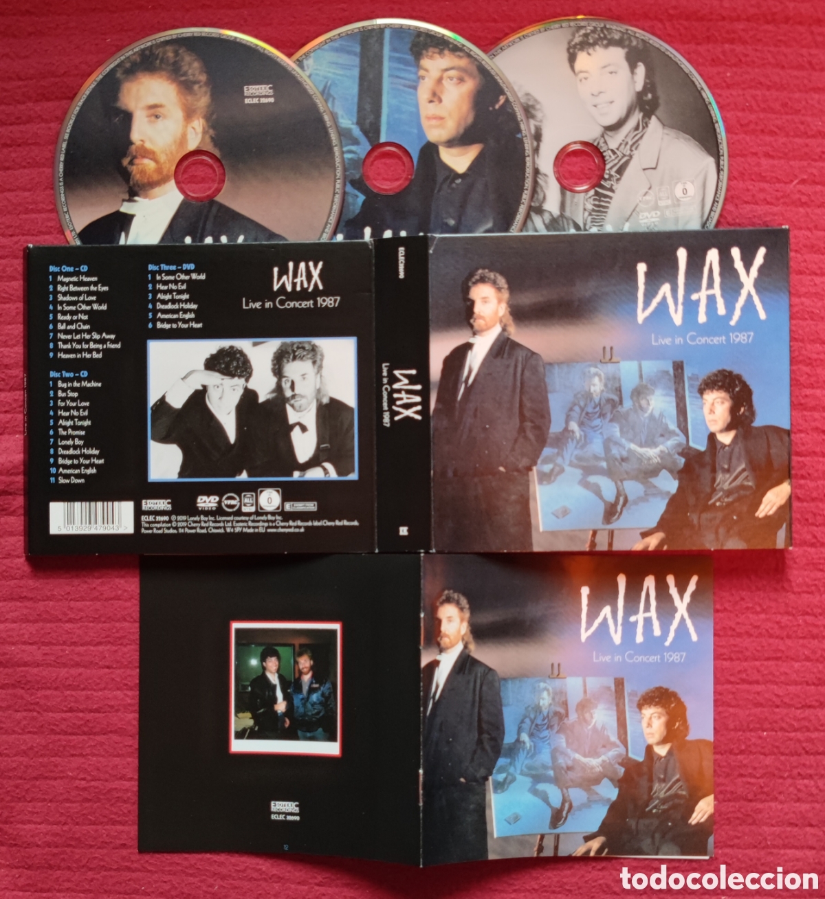 CDs de M&uacute;sica: WAX: Live in Concert. 2 Cd's+ DVD. Recorded Live 27 November 1987 England. Rareza.