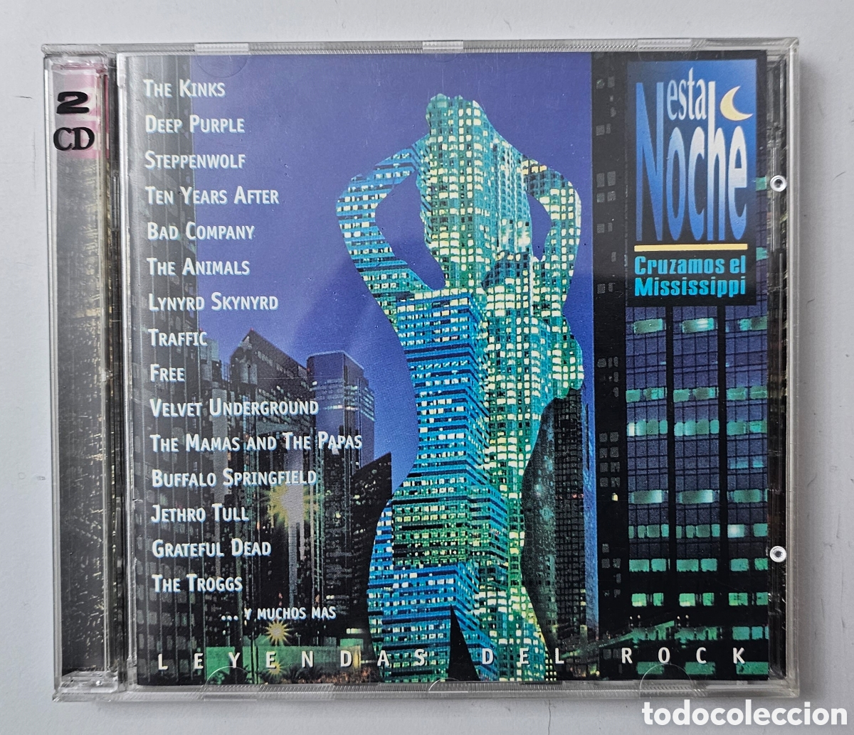 Music CDs: 2 CDs V/A ESTA NOCHE CRUZAMOS EL MISSISSIPPI (Espa&ntilde;a - Virgin - 1996) Kinks Deep Purple Steppenwolf
