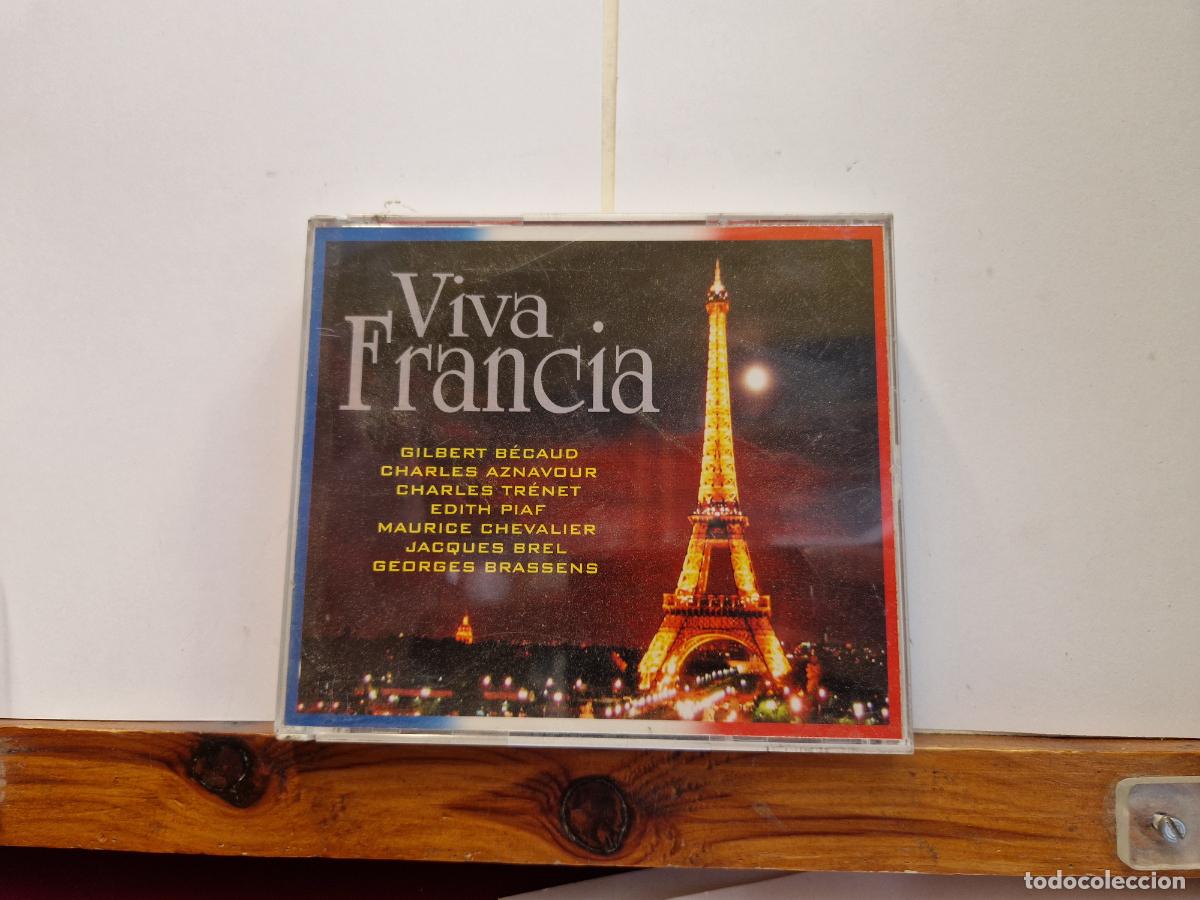 CDs de M&uacute;sica: CD. VIVA FRANCIA. GILBERT BECAUD. CHARLES AZNAVOUR. CHARLES TRENET.